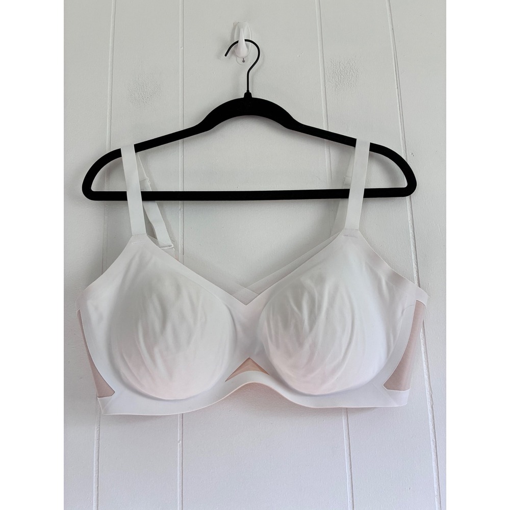 Honeylove Silhouette Bra White Sand Wireless Seamless Support 1X 40C/D